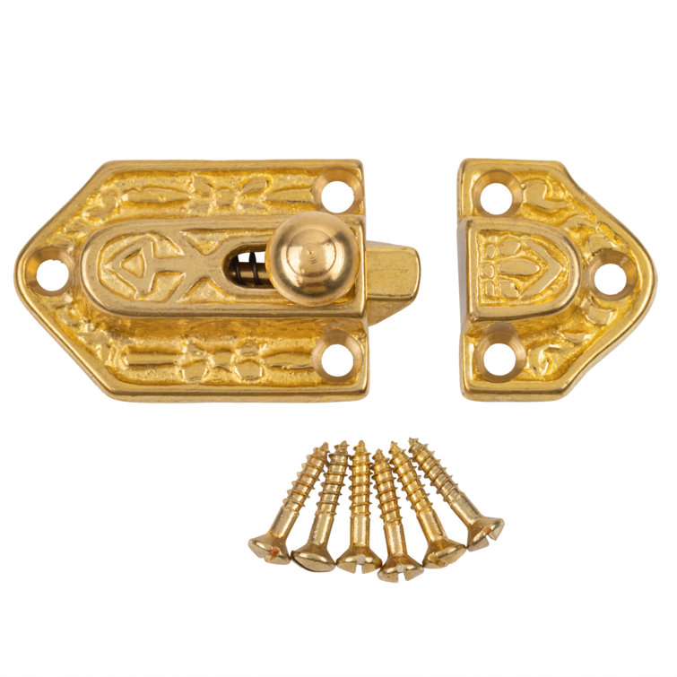 UNIQANTIQ HARDWARE SUPPLY Fancy Victorian Cast Brass Door Latch